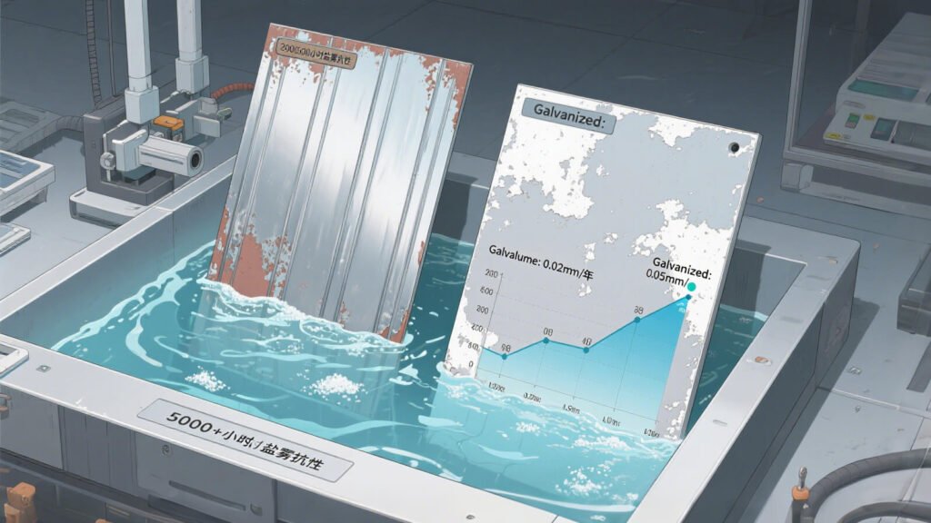 Galvalume vs Galvanized: Which One Is Right for You? 2 Corrosion resistance test