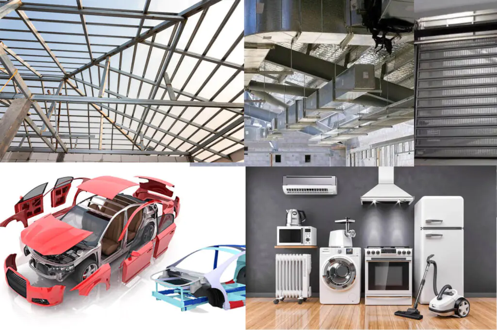 DX51D+Z100 Anwendungen für verzinkte Stahlspulen