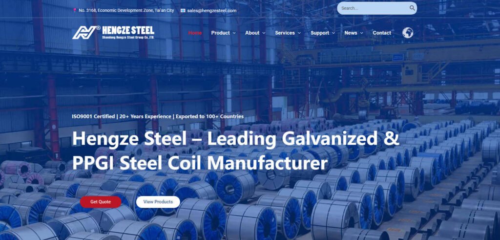 Top 10 Galvanized Steel Coil Manufacturers 2025 3 Hengze Steel Group Site