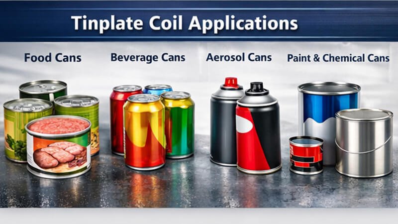 Tinplate coil applications