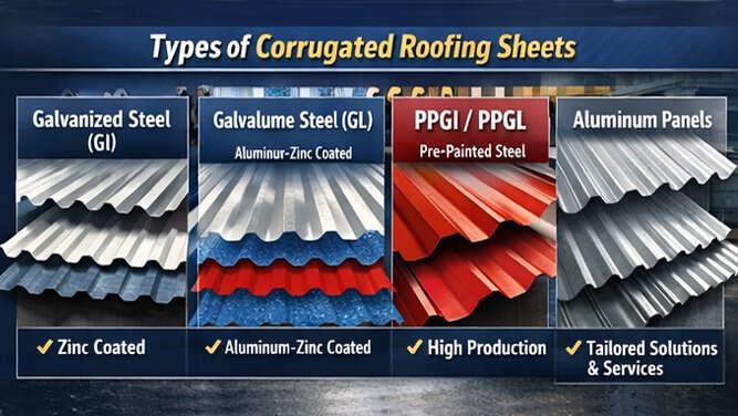 Types of Corrugated Roofing Sheets