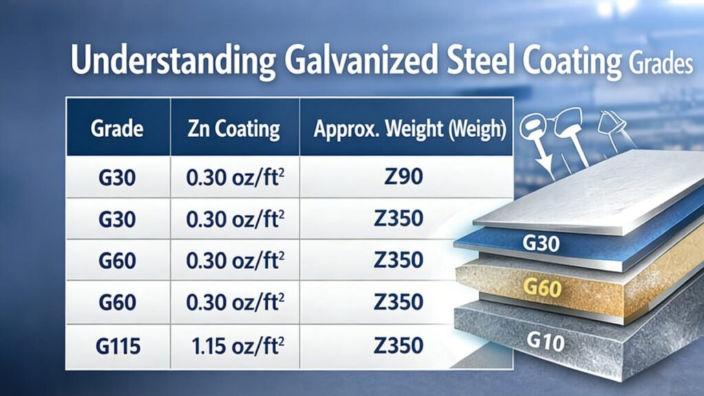 Understanding Galvanized Steel Coaating Grades