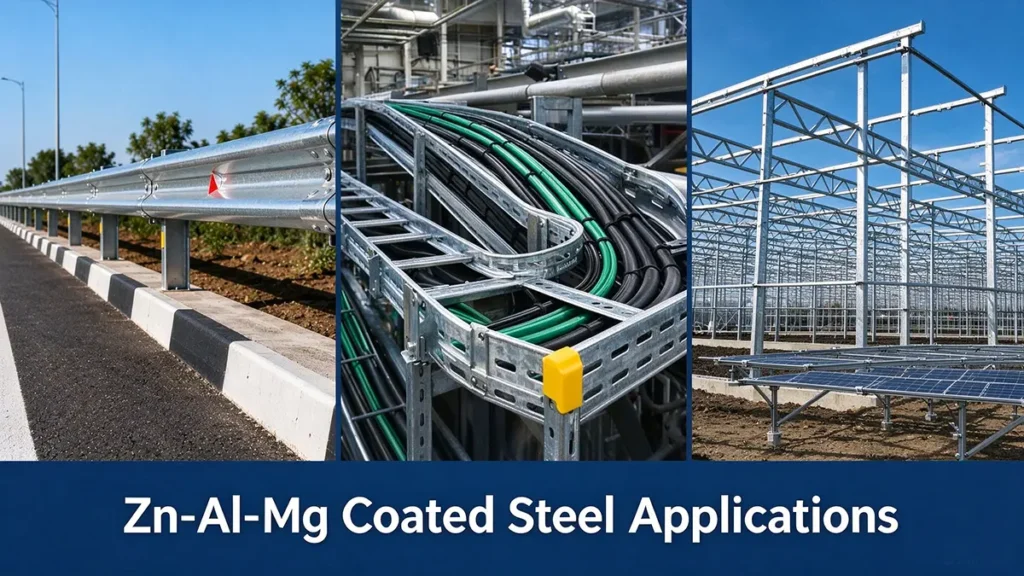 Zn-Ai-Mg Coated Steel Main Applications