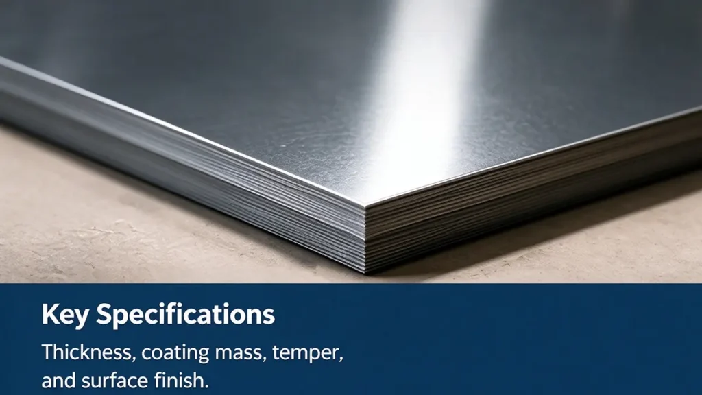 Stacked tinplate steel sheets showing the smooth metallic surface and precision edges of thin-gauge steel.